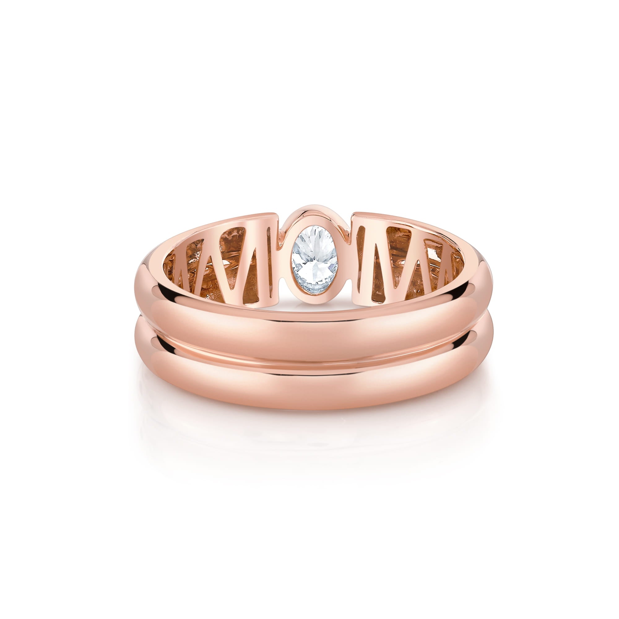 MICHAEL M Rings Orb Split Bezel Ring