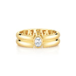 MICHAEL M Rings Orb Split Bezel Ring