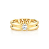 MICHAEL M Rings Orb Split Bezel Ring