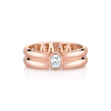 MICHAEL M Rings Orb Split Bezel Ring