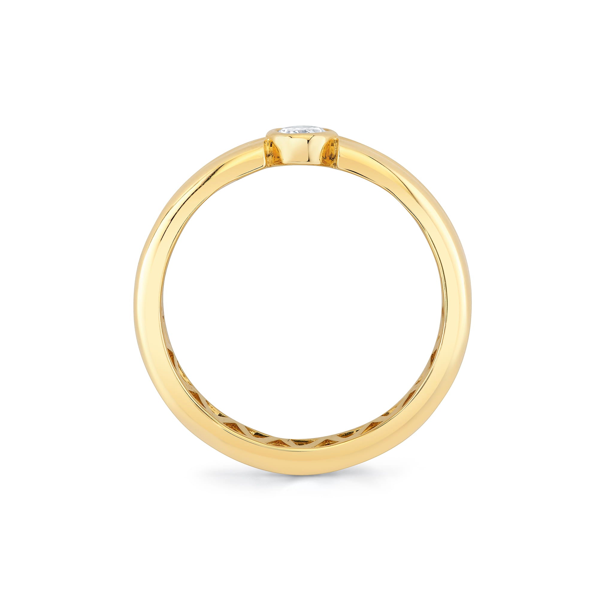 MICHAEL M Rings Orb Split Bezel Ring