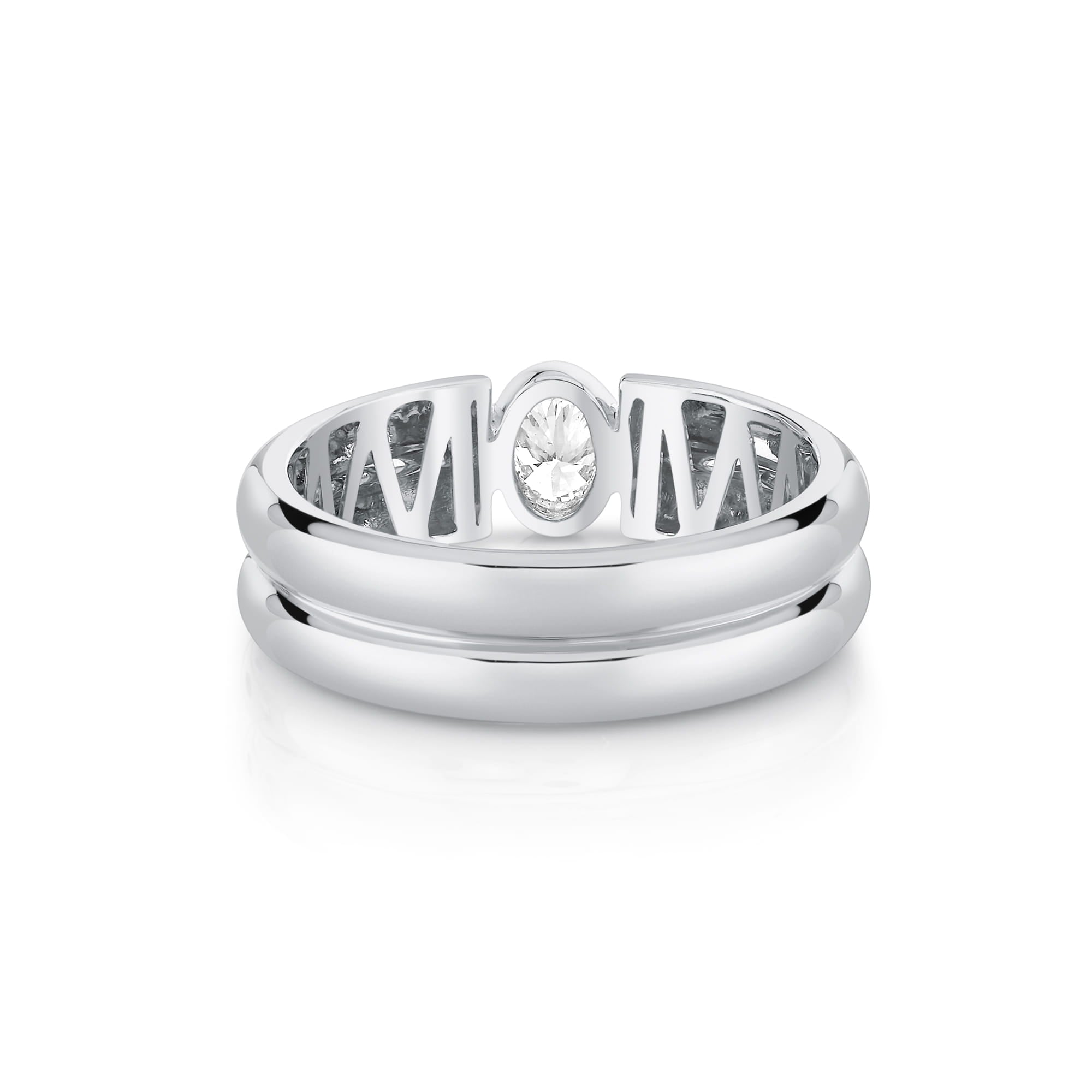 MICHAEL M Rings Orb Split Bezel Ring