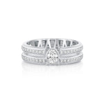 MICHAEL M Rings Orb Split Double Pavé Bezel Ring