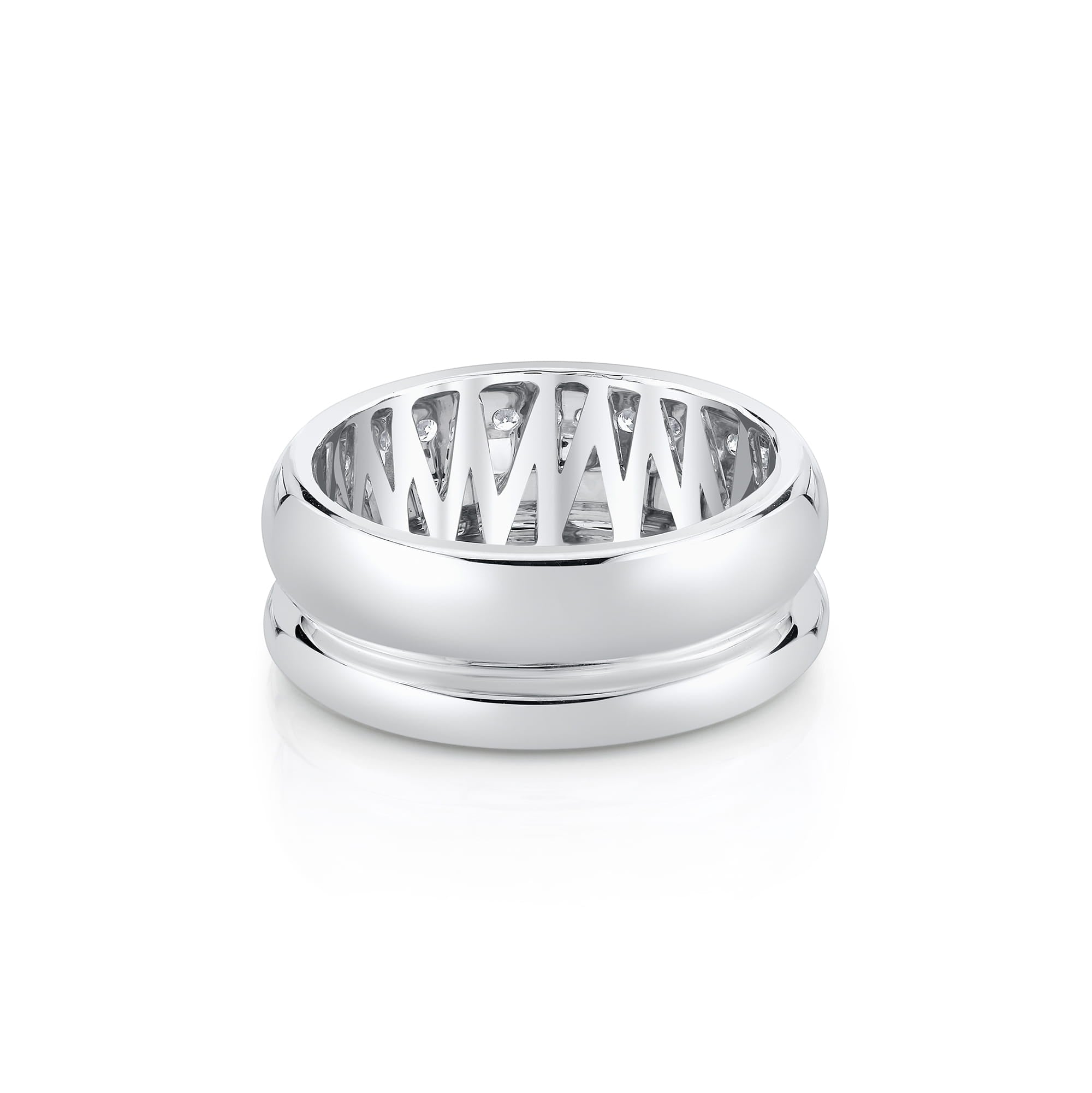 MICHAEL M Rings Orb Split Pavé Ring