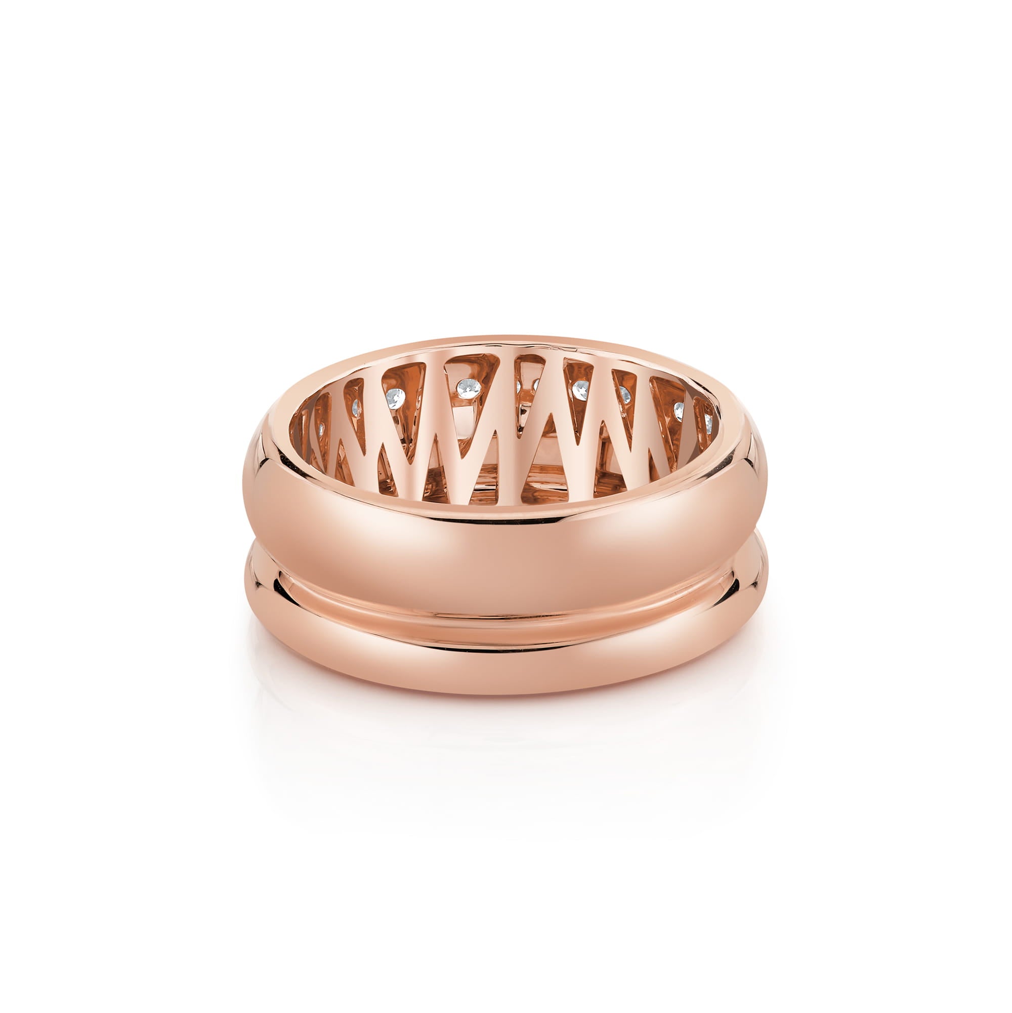 MICHAEL M Rings Orb Split Pavé Ring