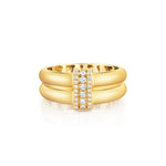 MICHAEL M Rings Orb Split Triple Pavé Ring