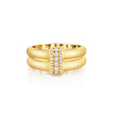 MICHAEL M Rings Orb Split Triple Pavé Ring