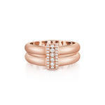 MICHAEL M Rings Orb Split Triple Pavé Ring