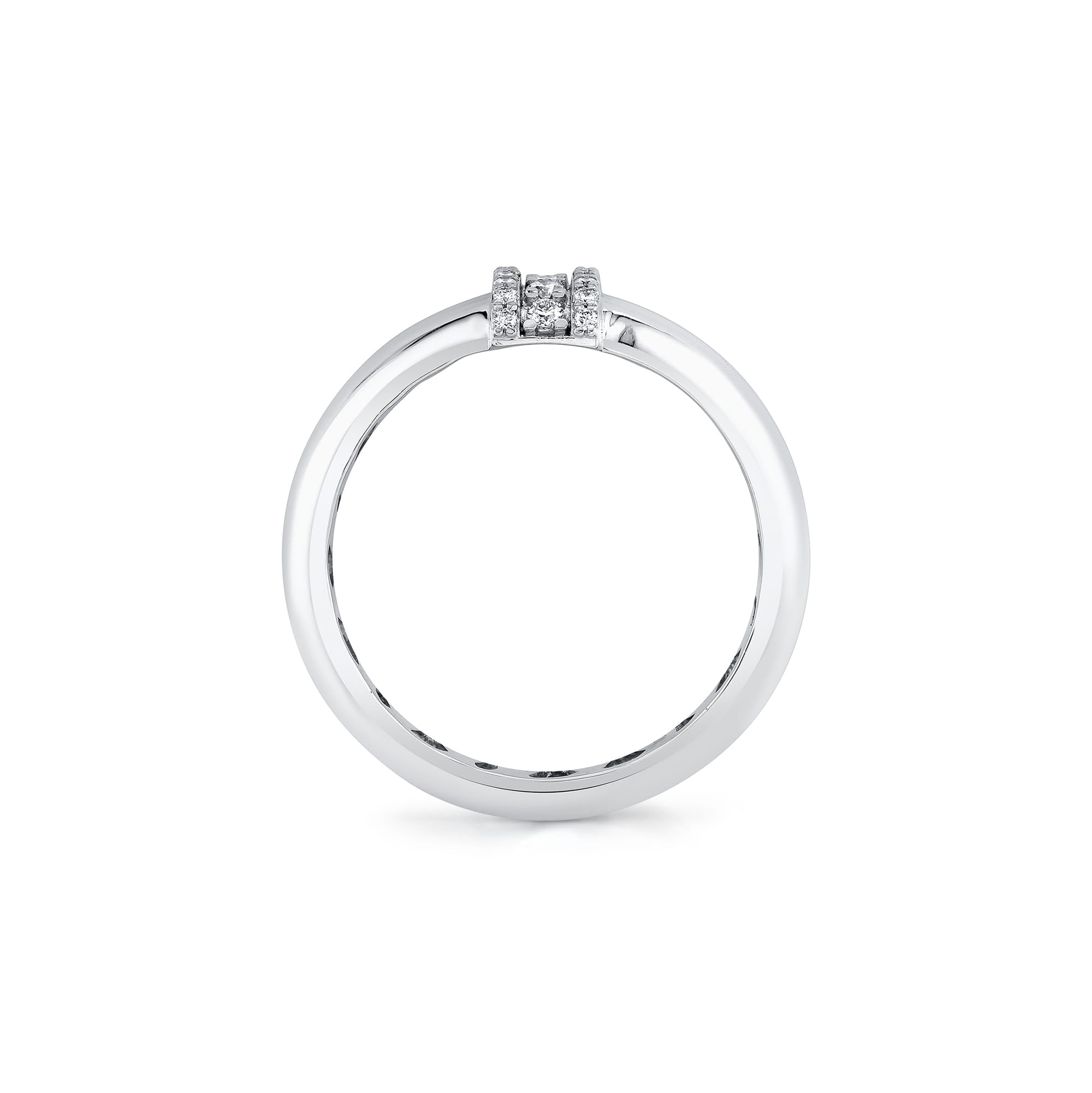 MICHAEL M Rings Orb Split Triple Pavé Ring