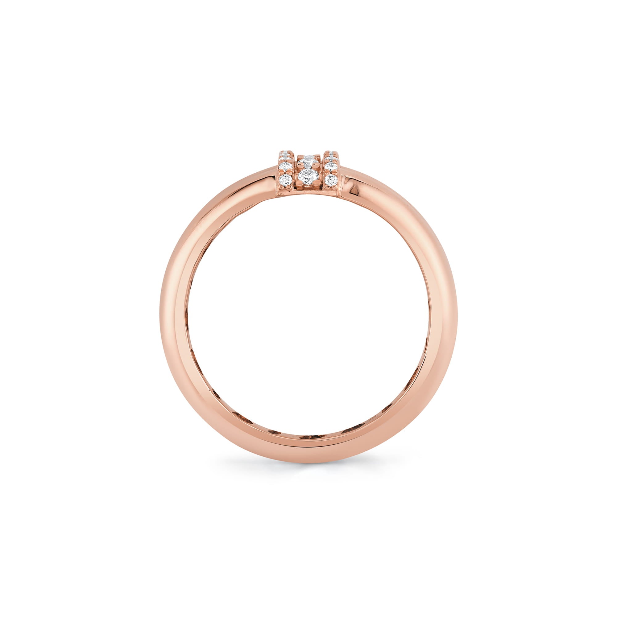 MICHAEL M Rings Orb Split Triple Pavé Ring