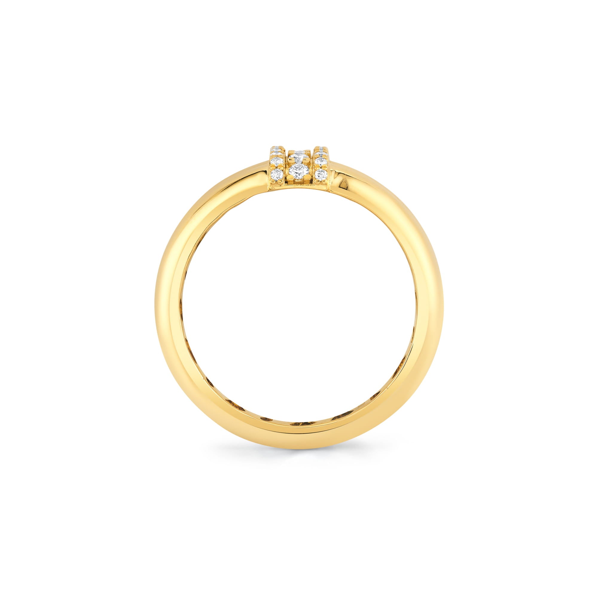 MICHAEL M Rings Orb Split Triple Pavé Ring