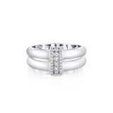 MICHAEL M Rings Orb Split Triple Pavé Ring