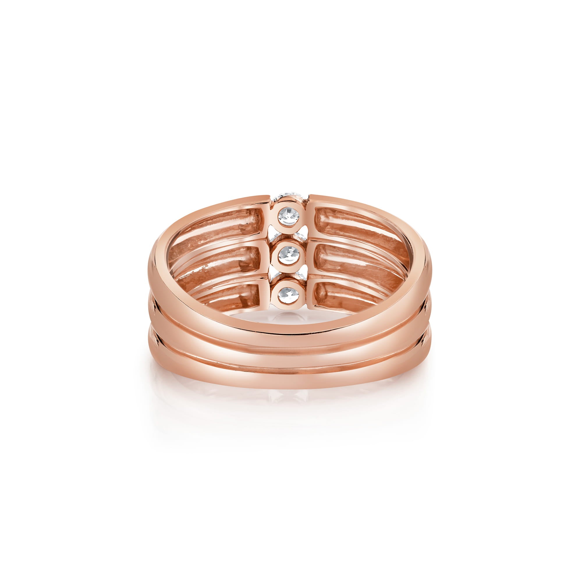 MICHAEL M Rings Orb Triple Row Ring