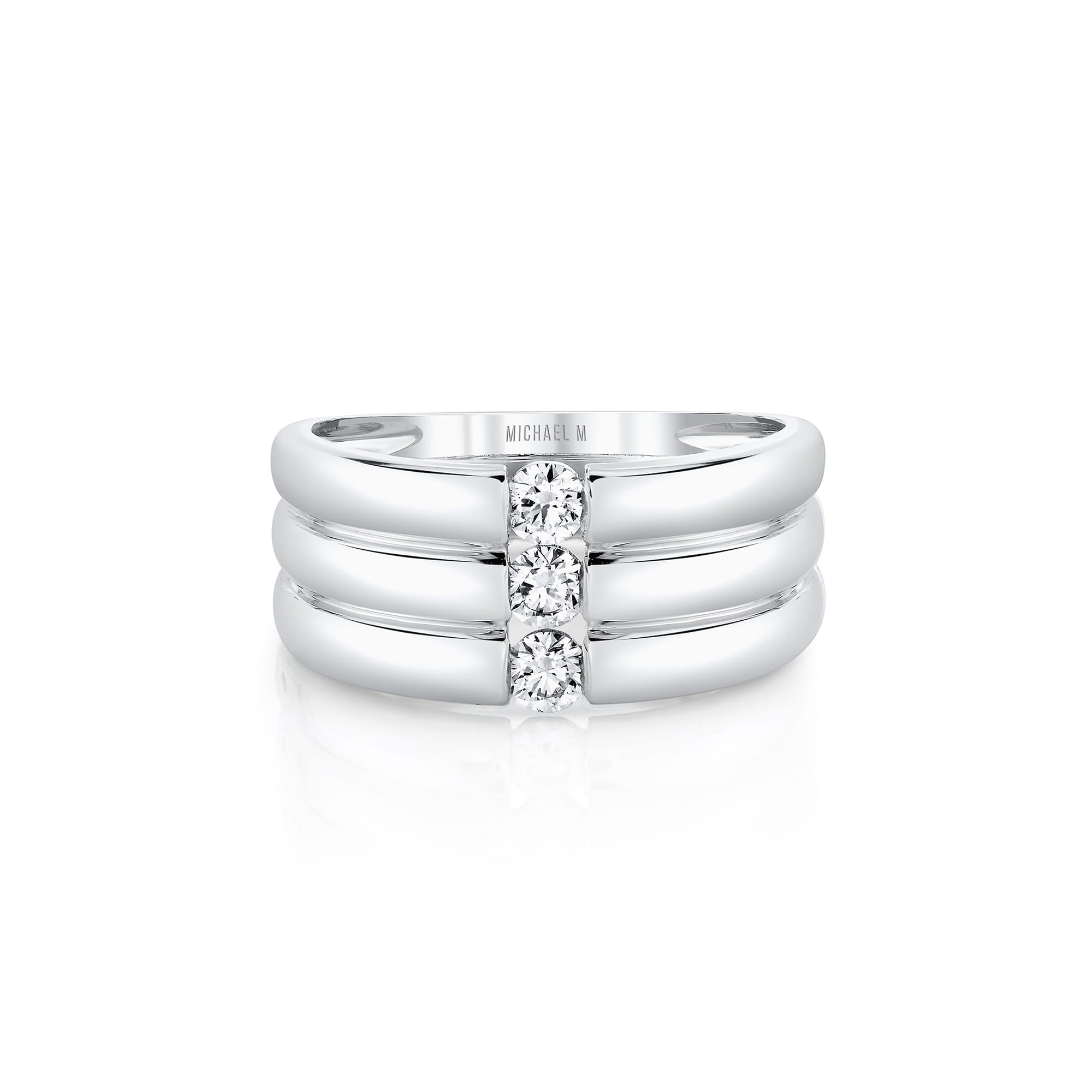 MICHAEL M Rings Orb Triple Row Ring