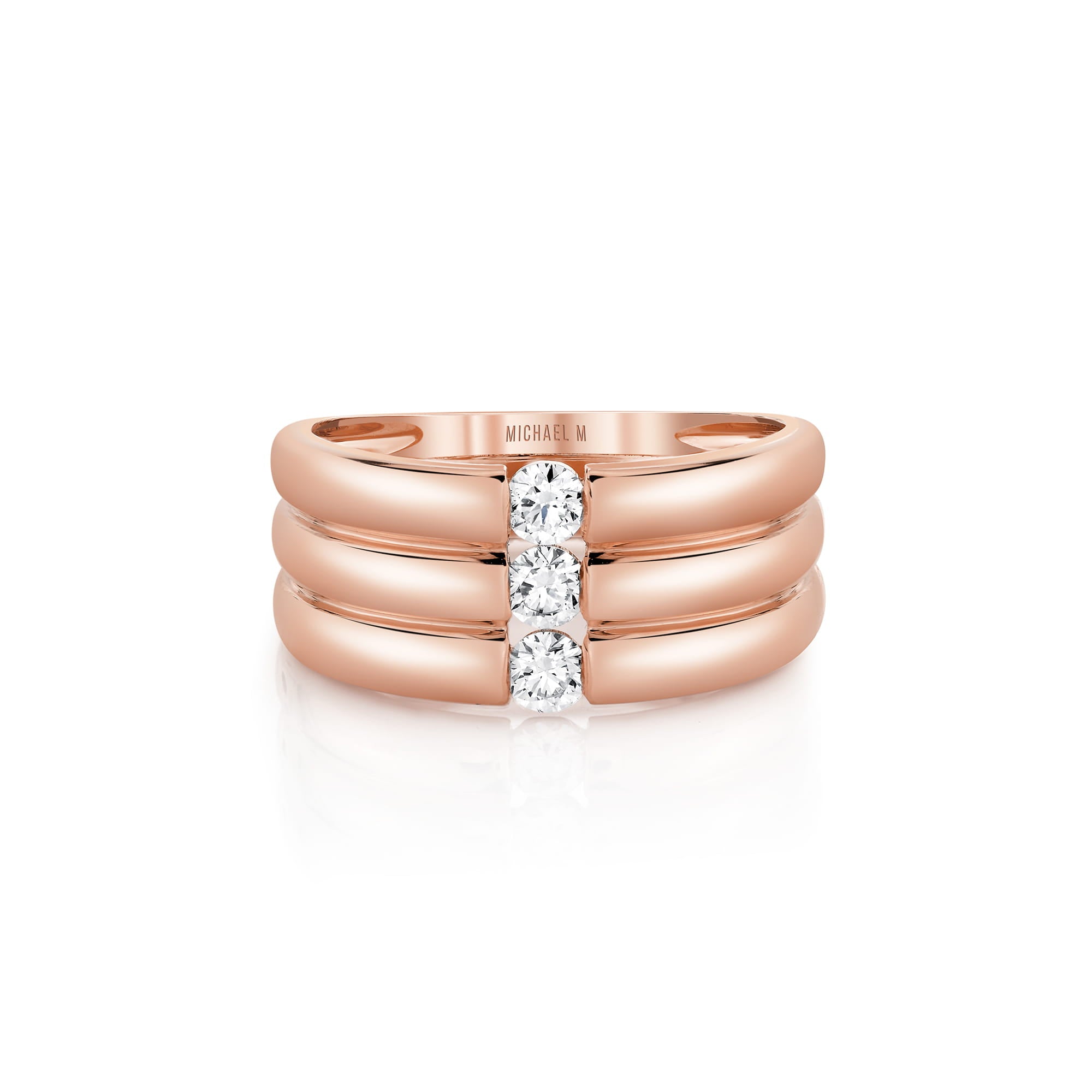 MICHAEL M Rings Orb Triple Row Ring