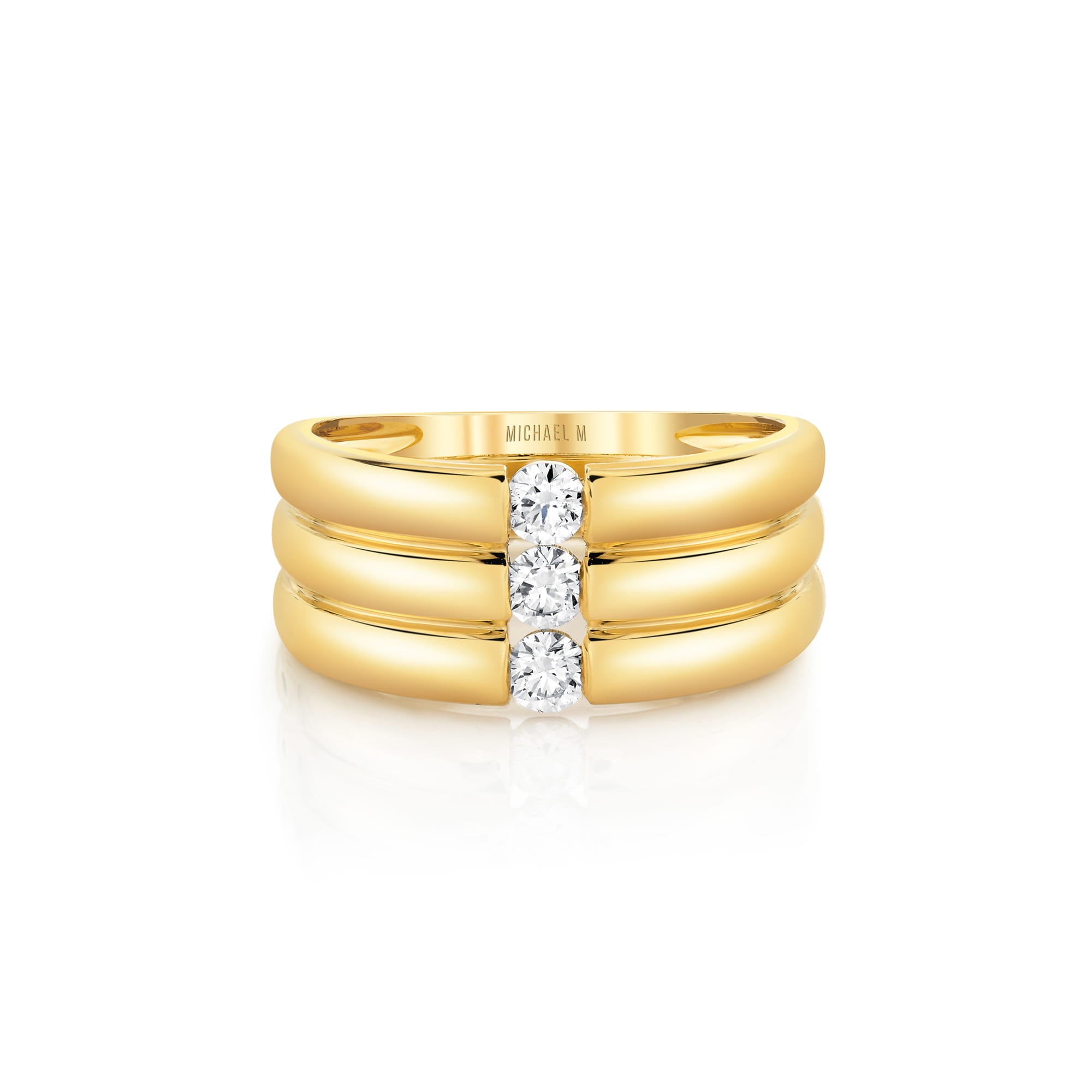 MICHAEL M Rings Orb Triple Row Ring