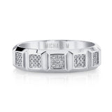 MICHAEL M Rings Platinum / 7 Men's Band MB120PV