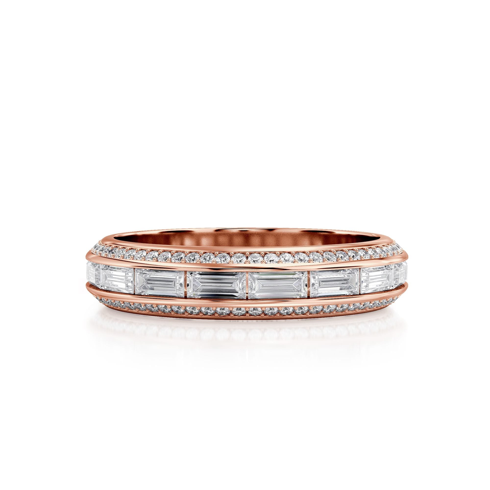 MICHAEL M Wedding Bands 18K Rose Gold / 4 Wedding Band R835B R835B