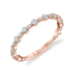 MICHAEL M Wedding Bands 18K Rose Gold Classic Diamond Cluster Band B323