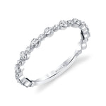 MICHAEL M Wedding Bands 18K White Gold Classic Diamond Cluster Band B323