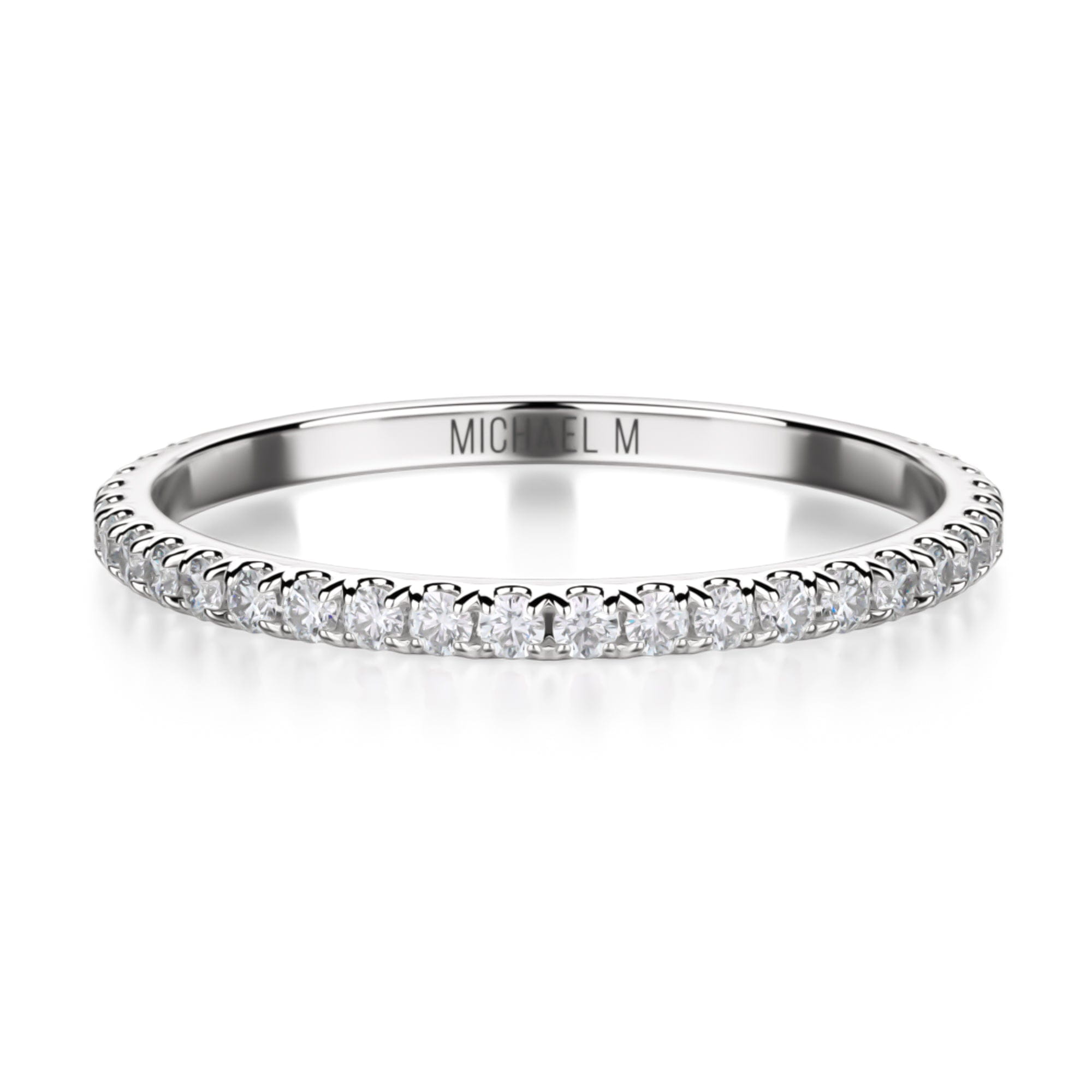 MICHAEL M Wedding Bands 18K White Gold Wedding band R706B R706B