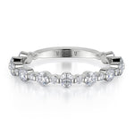 MICHAEL M Wedding Bands Platinum Classic Diamond Cluster Band B323