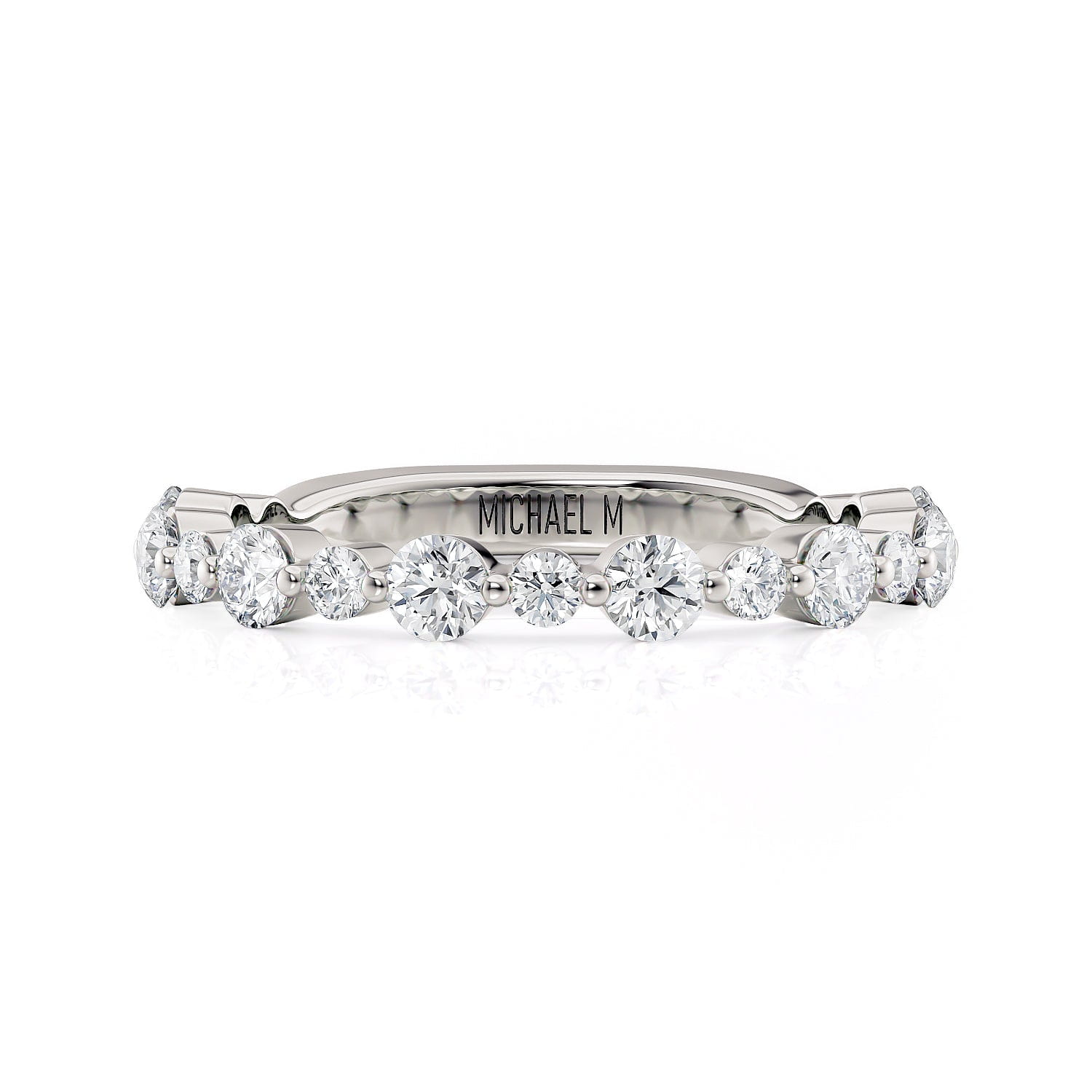 MICHAEL M Wedding Bands Platinum Wedding Band R822B