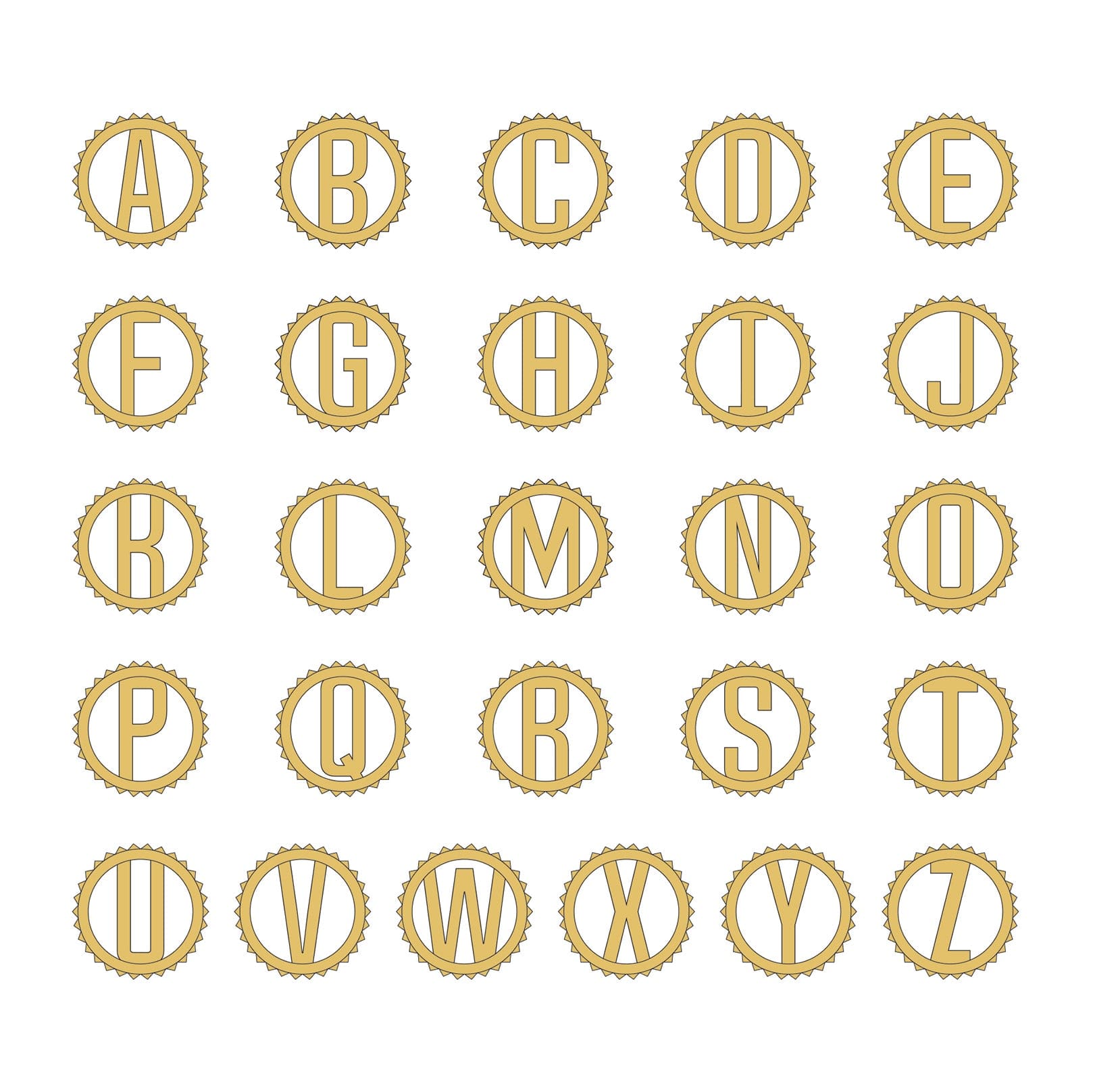 MICHAEL M Necklaces Tetra Initial Medallion