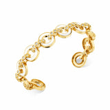 MICHAEL M Bracelet 14k Yellow Gold / White / Small Chroma Arch Cuff BR495