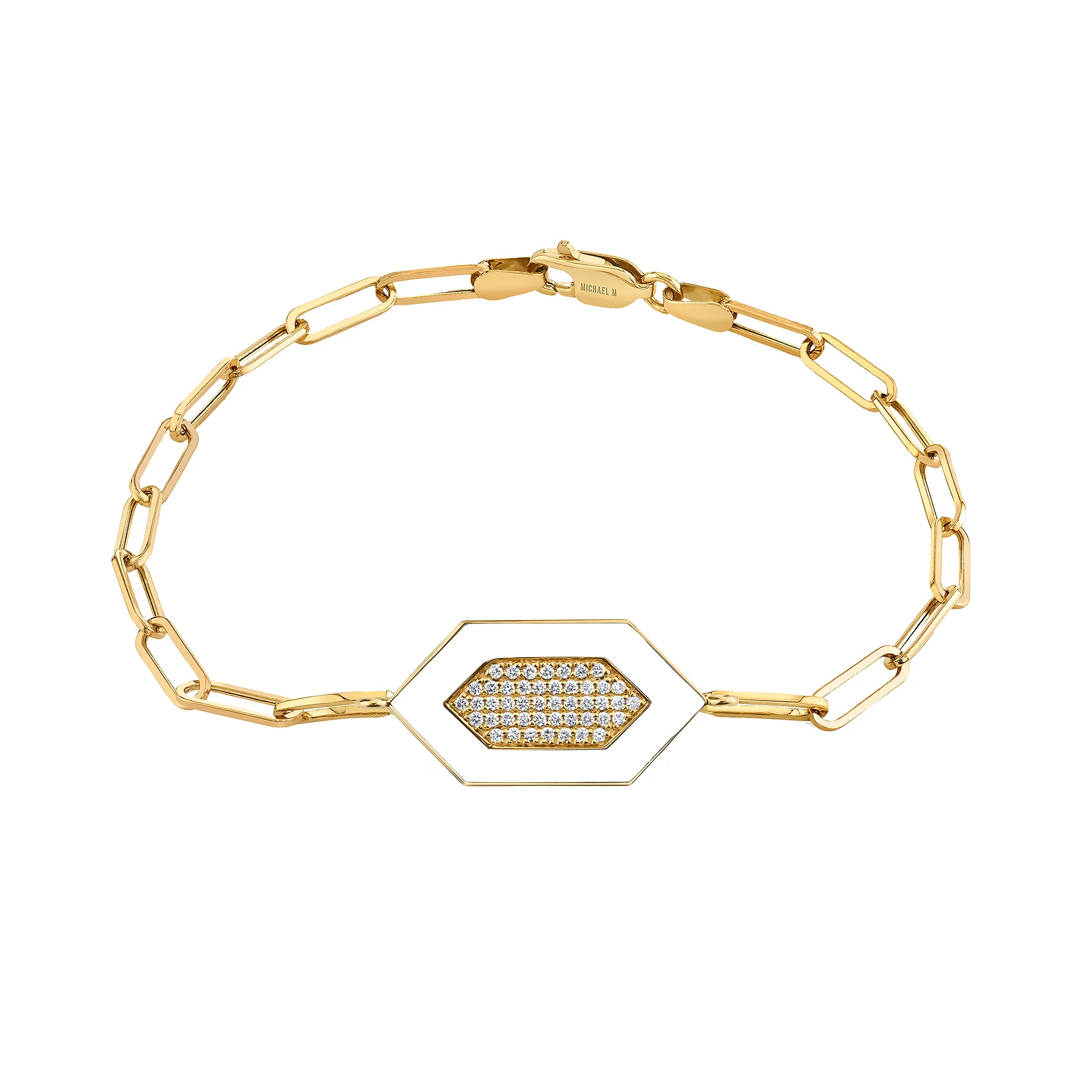 MICHAEL M Bracelet Chroma Pavé Hexagon Bracelet