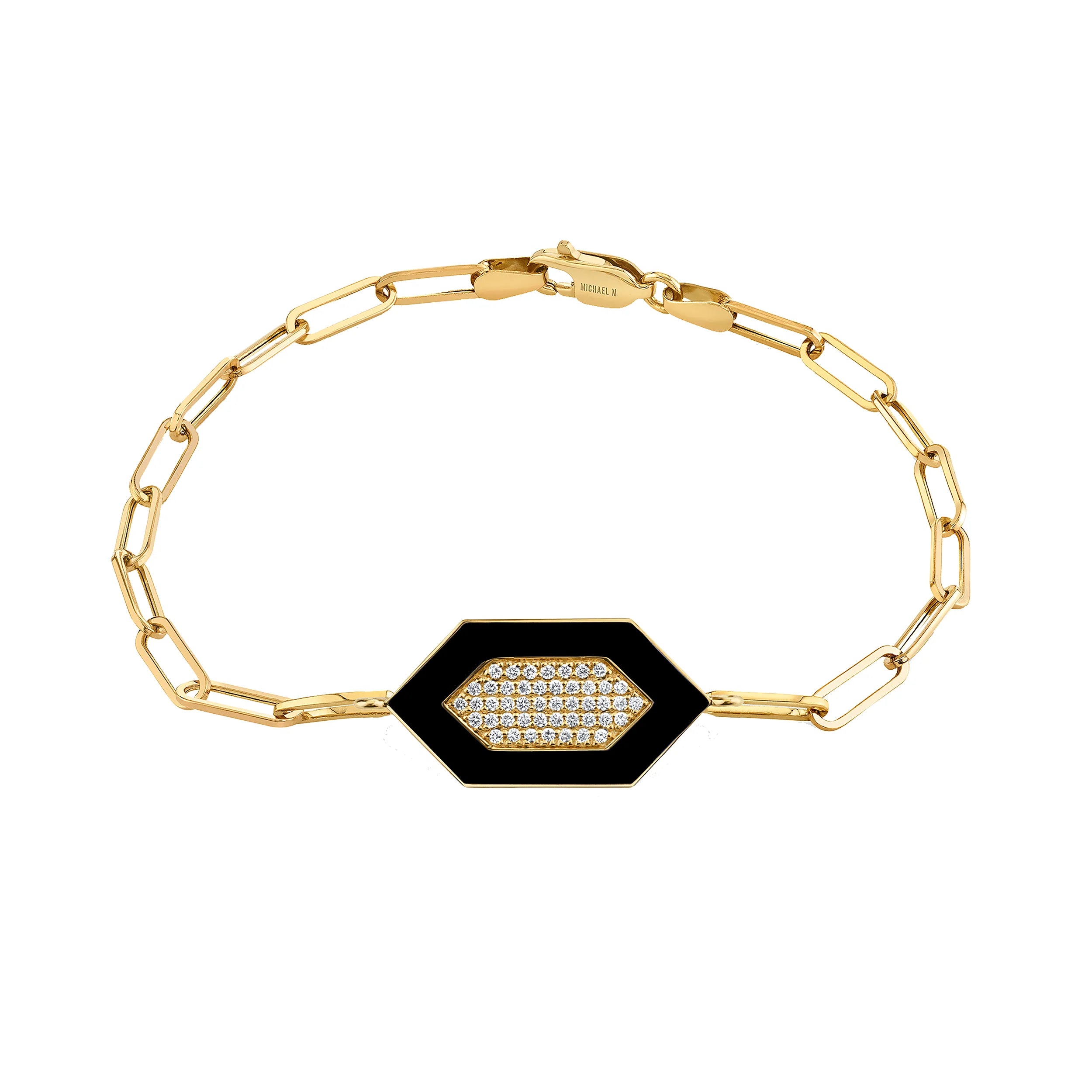 MICHAEL M Bracelet Chroma Pavé Hexagon Bracelet