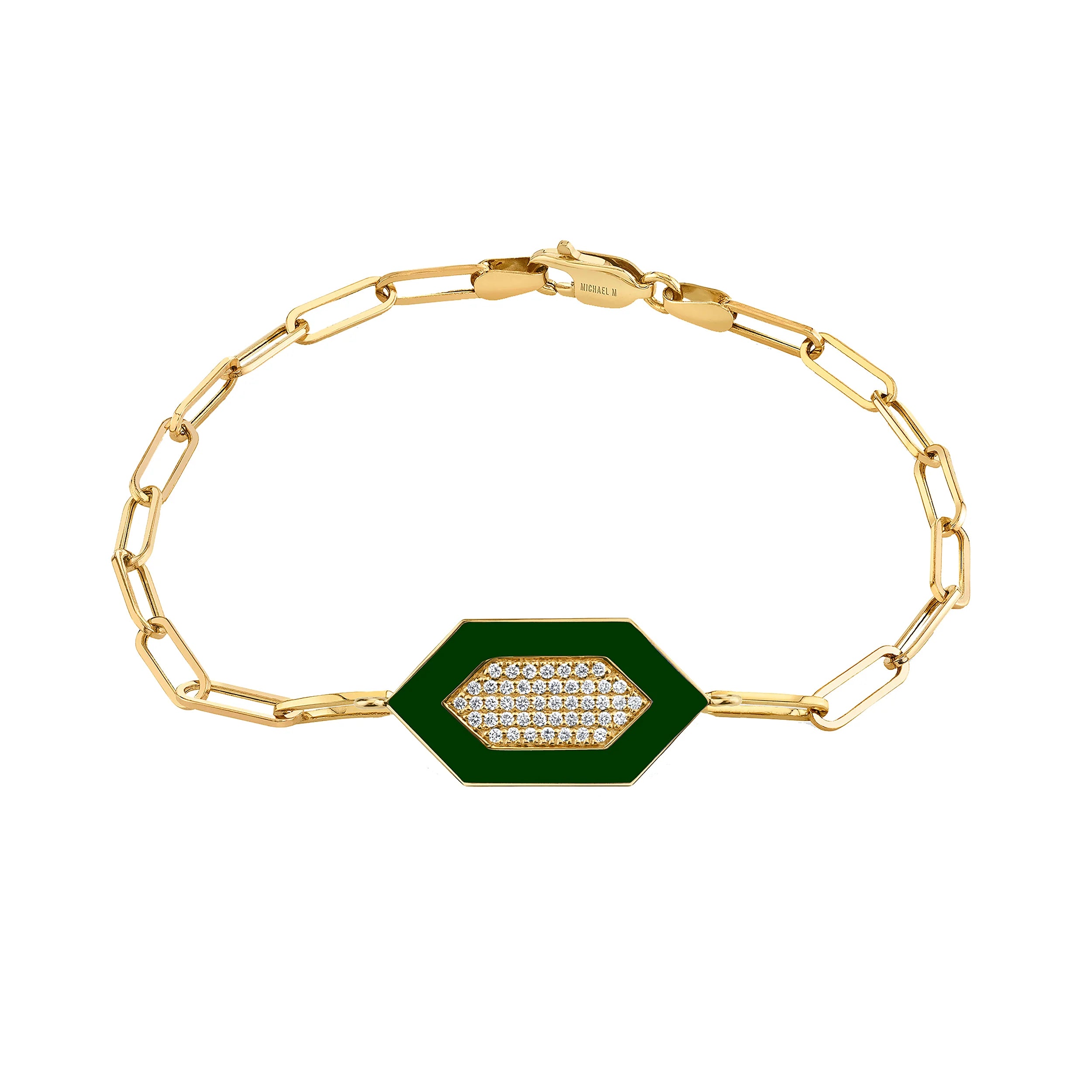 MICHAEL M Bracelet Chroma Pavé Hexagon Bracelet