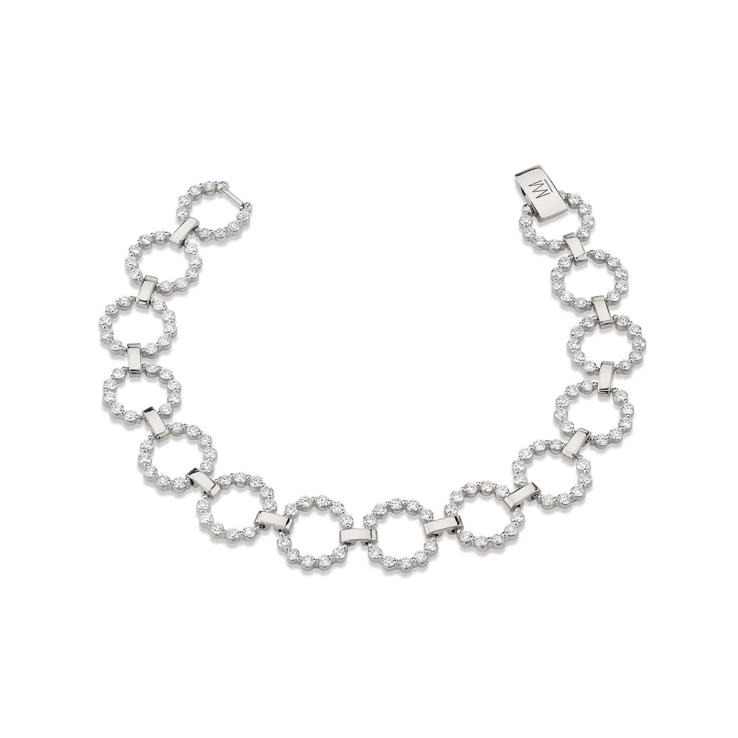 MICHAEL M Bracelets 14K White Gold / 6.5" Cloud Infinity Bracelet BR381