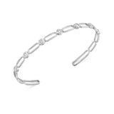 MICHAEL M Bracelets 14K White Gold / Medium Connection Cuff Yellow/White Gold BR358WG