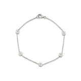 MICHAEL M Bracelets 14K White Gold Signature Station Bracelet BR437