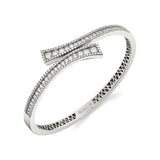 MICHAEL M Bracelets 14K White Gold / Small Europa Bypass Cuff BR514