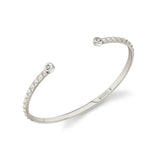 MICHAEL M Bracelets 14K White Gold / Small Foundation Cuff Bracelet BR378