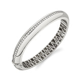 MICHAEL M Bracelets 14K White Gold / Small Orb Split Hinged Bracelet BR525