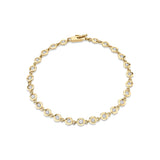 MICHAEL M Bracelets 14K Yellow Gold / 6.5" Round Bezel Tennis Bracelet BR408
