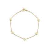 MICHAEL M Bracelets 14K Yellow Gold Signature Station Bracelet BR437
