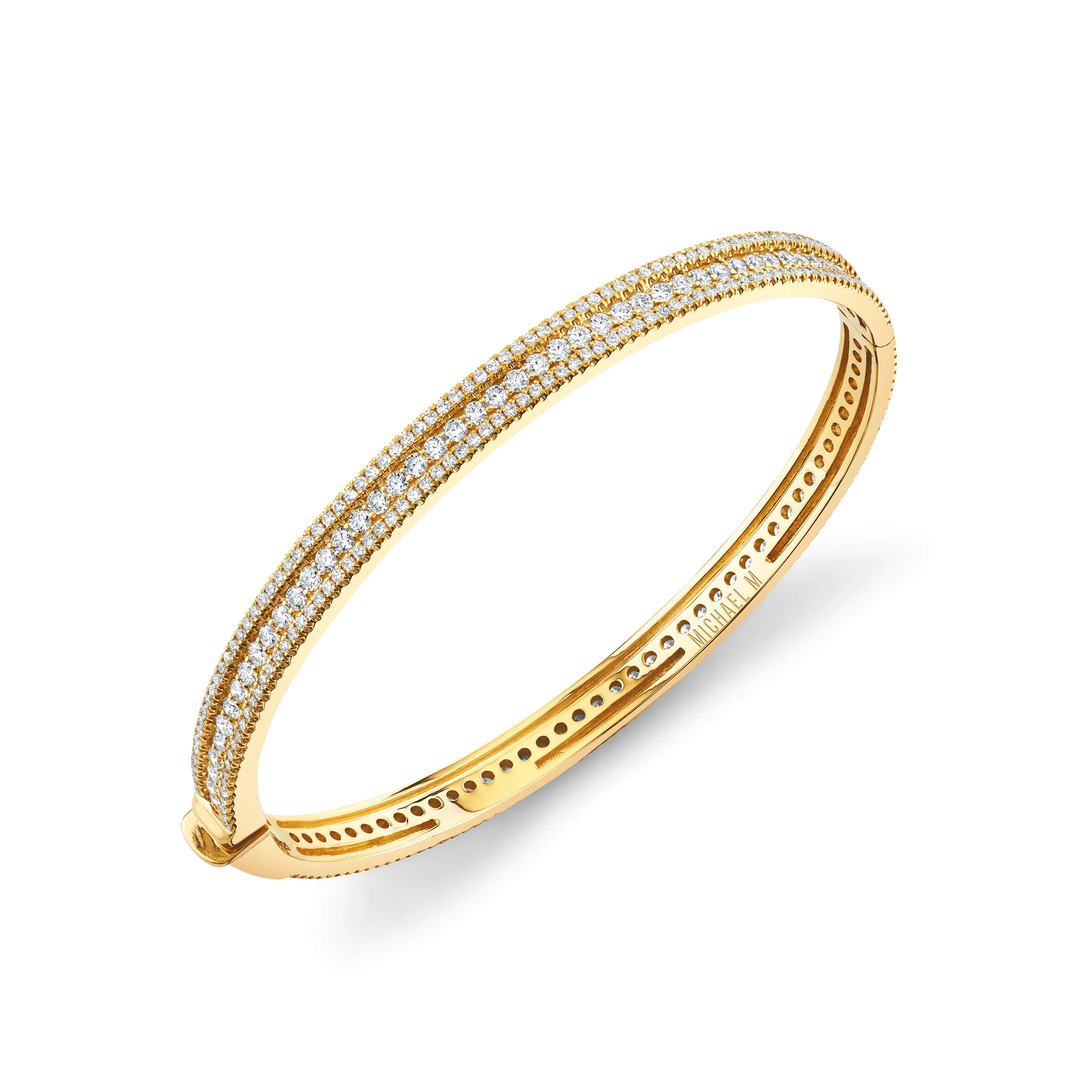 MICHAEL M Bracelets 14K Yellow Gold / Small Europa Bangle BR447