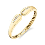 MICHAEL M Bracelets 14K Yellow Gold / Small Orb Split Open Cuff BR521