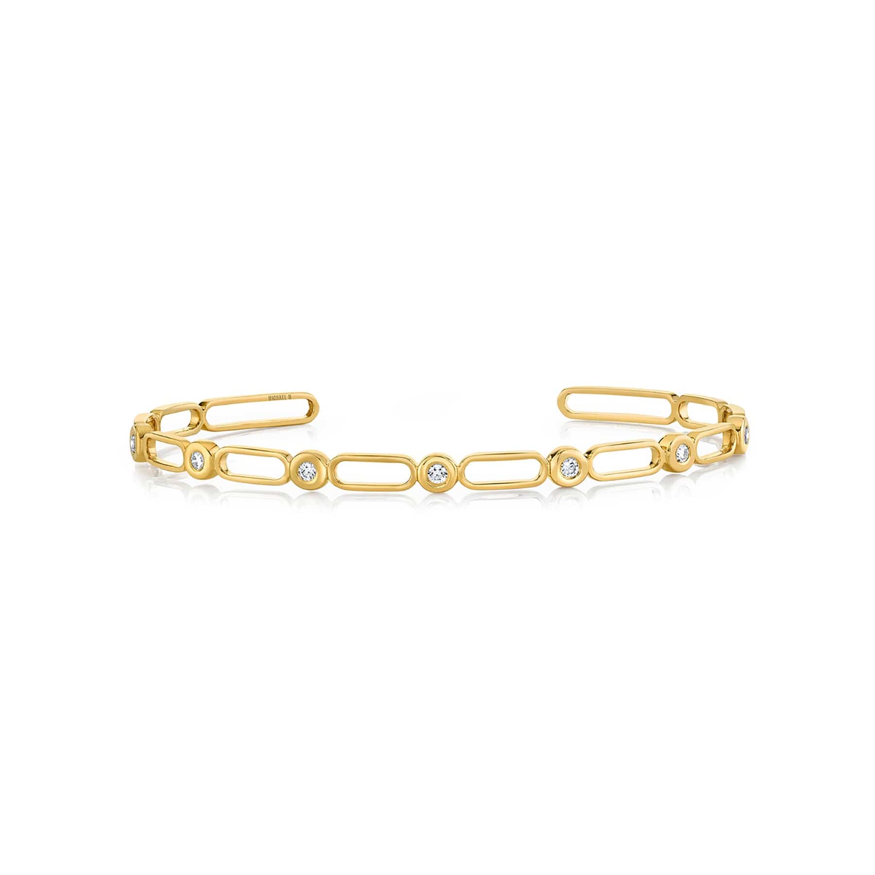 MICHAEL M Bracelets Connection Cuff Yellow/White Gold