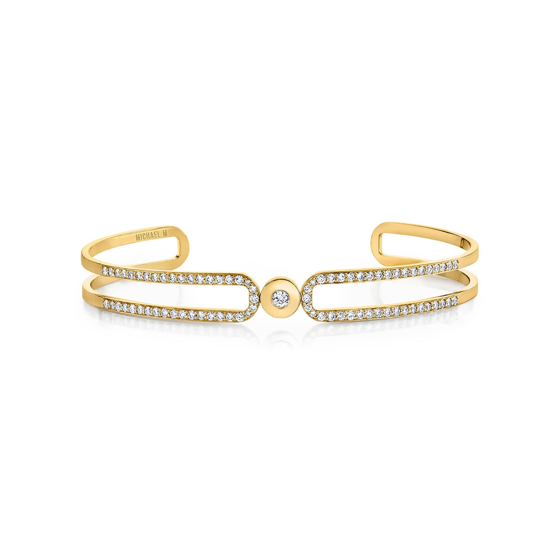 MICHAEL M Bracelets Pave Alignment Cuff
