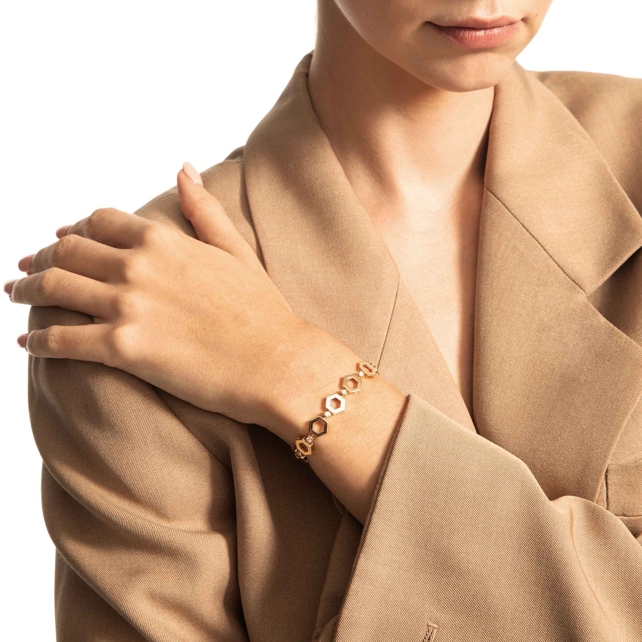 MICHAEL M Bracelets Plain Hex Infinity Bracelet