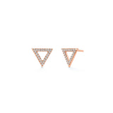 MICHAEL M Earrings 14K Rose Gold Diamond Triangle Earrings ER281RG