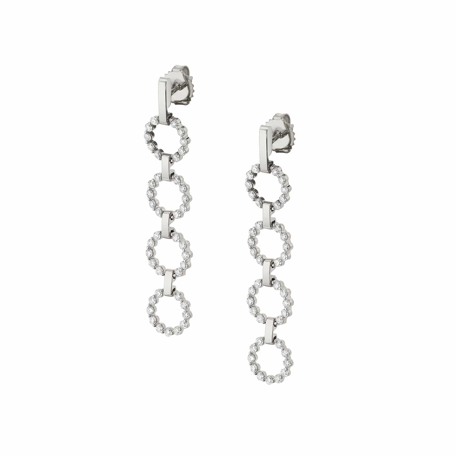 MICHAEL M Earrings 14K White Gold Cloud Drop Earrings ER385WG