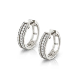 MICHAEL M Earrings 14K White Gold Europa Hoops ER445