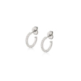 MICHAEL M Earrings 14K White Gold Foundation Huggie Hoop ER376WG