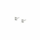 MICHAEL M Earrings 14K White Gold Foundation Pyramid Stud Earring ER371